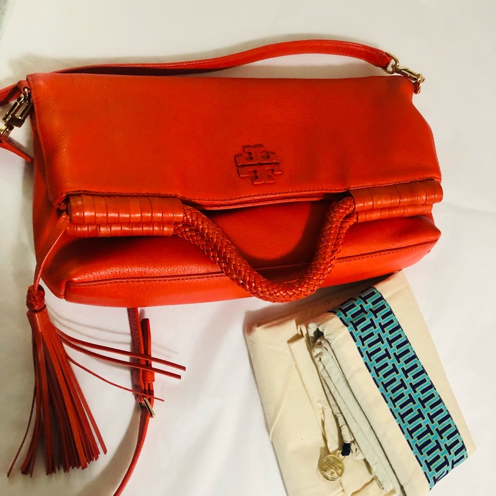 Tory Burch Taylor Shoulder Bag Convertible Tiger Lily🔥🔥 - Picture 4 of 15